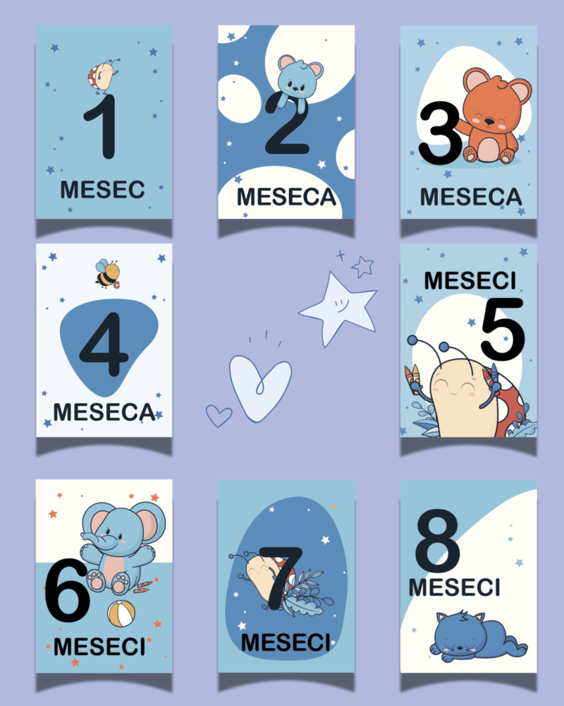 KARTICE ZA SLIKANJE BEBA - SET ZA DEČAKE - Slika 2