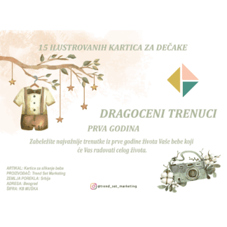 KARTICE ZA SLIKANJE BEBA - SET ZA DEČAKE